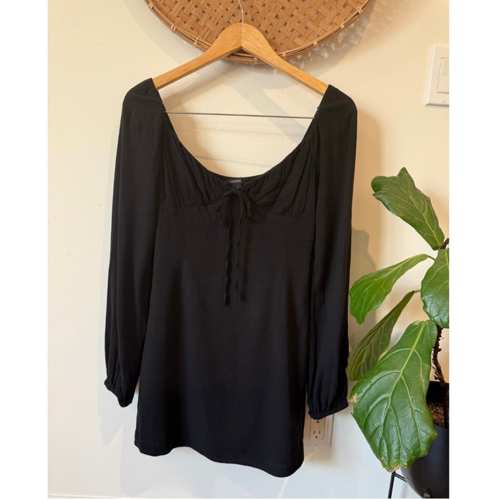 Forever 21 Black Long Sleeve Dress